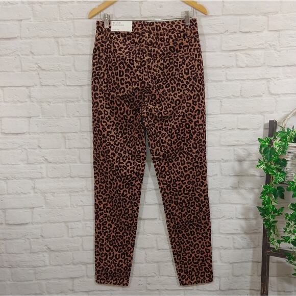 O Ann Taylor Brown Cheetah Animal Print Highest Rise Skinny Corduroy Pants NWT 2 - Picture 5 of 10
